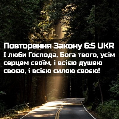 Picture 02 - Повторення Закону 6:5 UKR - І люби Господа, Бога твого, - Bible Verse Picture