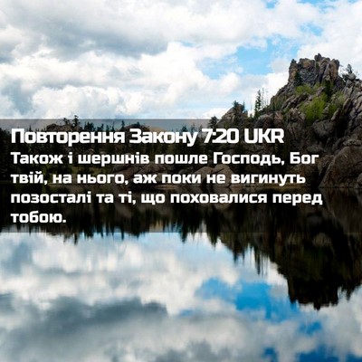 Picture 02 - Повторення Закону 7:20 UKR - Також і шершнів пошле - Bible Verse Picture