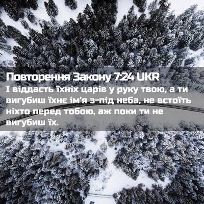 Picture 02 - Повторення Закону 7:24 UKR - І віддасть їхніх царів у - Bible Verse Picture