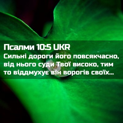Picture 02 - Псалми 10:5 UKR - Сильні дороги його - Bible Verse Picture