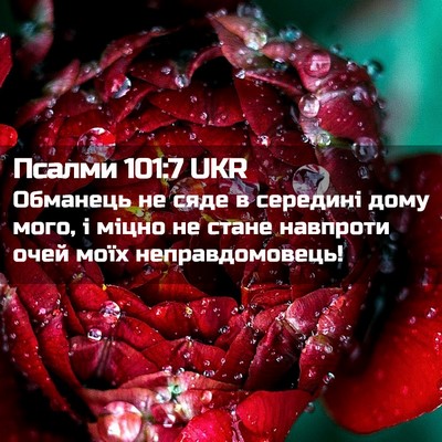 Picture 02 - Псалми 101:7 UKR - Обманець не сяде в - Bible Verse Picture