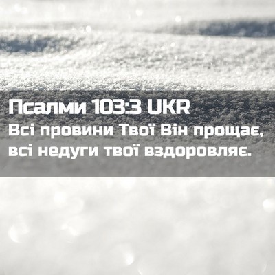 Picture 02 - Псалми 103:3 UKR - Всі провини Твої Він - Bible Verse Picture