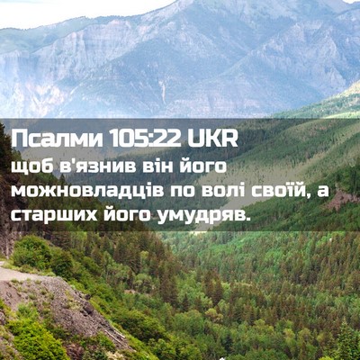 Picture 02 - Псалми 105:22 UKR - щоб в'язнив він його - Bible Verse Picture
