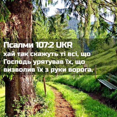 Picture 02 - Псалми 107:2 UKR - хай так скажуть ті всі, що - Bible Verse Picture