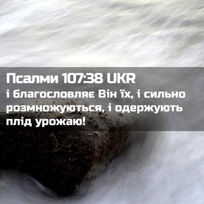 Picture 02 - Псалми 107:38 UKR - і благословляє Він їх, і - Bible Verse Picture