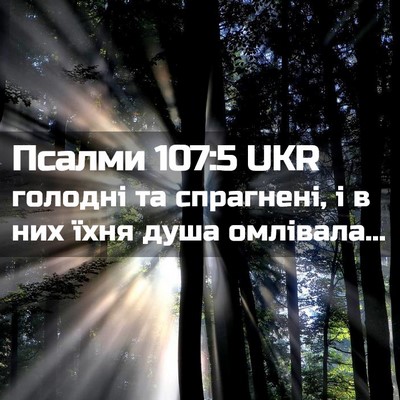 Picture 02 - Псалми 107:5 UKR - голодні та спрагнені, і в - Bible Verse Picture