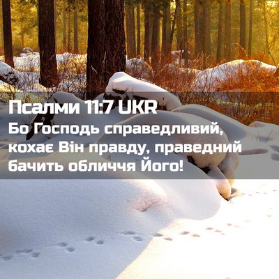 Picture 02 - Псалми 11:7 UKR - Бо Господь справедливий, - Bible Verse Picture