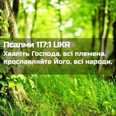 Picture 02 - Псалми 117:1 UKR - Хваліть Господа, всі - Bible Verse Picture