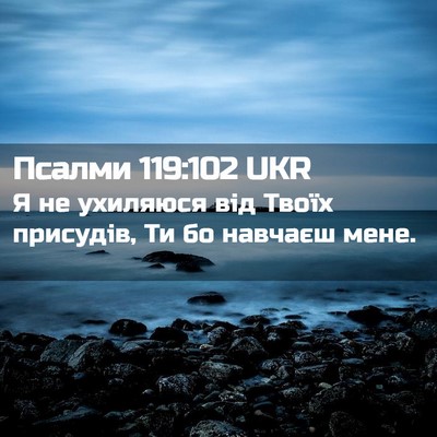Picture 02 - Псалми 119:102 UKR - Я не ухиляюся від Твоїх - Bible Verse Picture