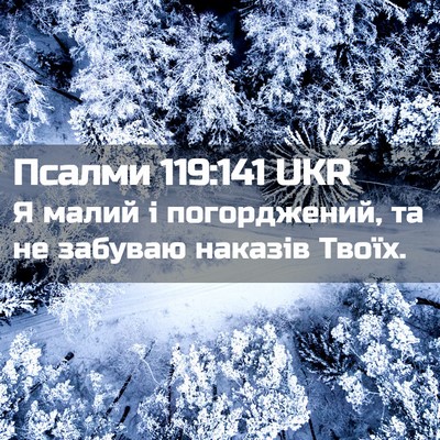 Picture 02 - Псалми 119:141 UKR - Я малий і погорджений, та - Bible Verse Picture