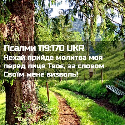 Picture 02 - Псалми 119:170 UKR - Нехай прийде молитва моя - Bible Verse Picture