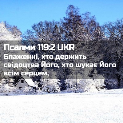 Picture 02 - Псалми 119:2 UKR - Блаженні, хто держить - Bible Verse Picture