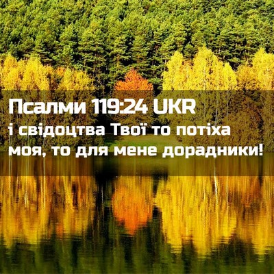 Picture 02 - Псалми 119:24 UKR - і свідоцтва Твої то потіха - Bible Verse Picture