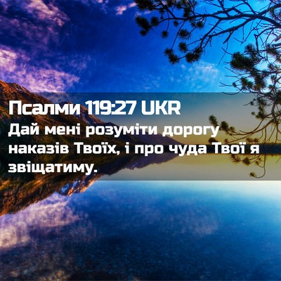 Picture 02 - Псалми 119:27 UKR - Дай мені розуміти дорогу - Bible Verse Picture