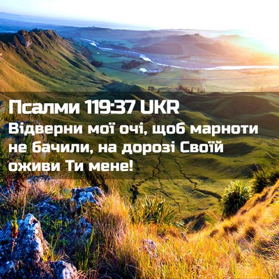 Picture 02 - Псалми 119:37 UKR - Відверни мої очі, щоб - Bible Verse Picture