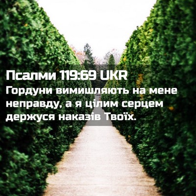 Picture 02 - Псалми 119:69 UKR - Гордуни вимишляють на мене - Bible Verse Picture