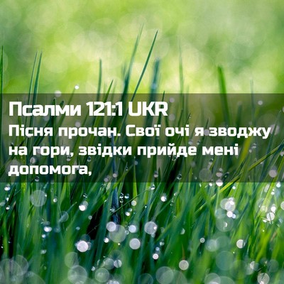 Picture 02 - Псалми 121:1 UKR - Пісня прочан. Свої очі я - Bible Verse Picture