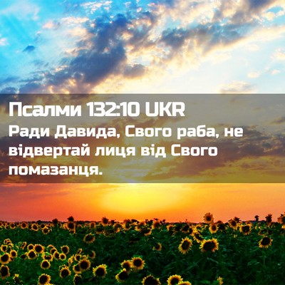 Picture 02 - Псалми 132:10 UKR - Ради Давида, Свого раба, не - Bible Verse Picture