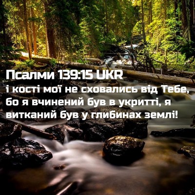 Picture 02 - Псалми 139:15 UKR - і кості мої не сховались - Bible Verse Picture