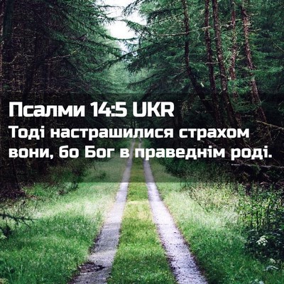Picture 02 - Псалми 14:5 UKR - Тоді настрашилися страхом - Bible Verse Picture