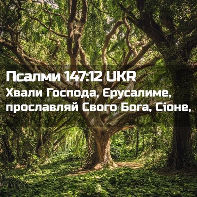 Picture 02 - Псалми 147:12 UKR - Хвали Господа, Єрусалиме, - Bible Verse Picture