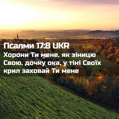 Picture 02 - Псалми 17:8 UKR - Хорони Ти мене, як зіницю - Bible Verse Picture