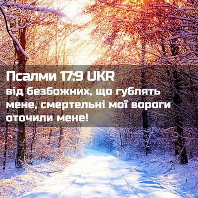 Picture 02 - Псалми 17:9 UKR - від безбожних, що гублять - Bible Verse Picture