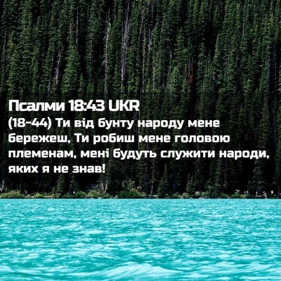 Picture 02 - Псалми 18:43 UKR - (18-44) Ти від бунту народу - Bible Verse Picture