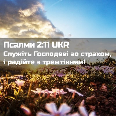Picture 02 - Псалми 2:11 UKR - Служіть Господеві зо - Bible Verse Picture