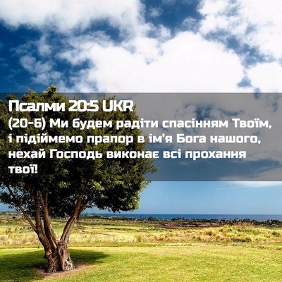 Picture 02 - Псалми 20:5 UKR - (20-6) Ми будем радіти - Bible Verse Picture