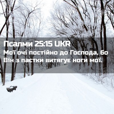 Picture 02 - Псалми 25:15 UKR - Мої очі постійно до - Bible Verse Picture