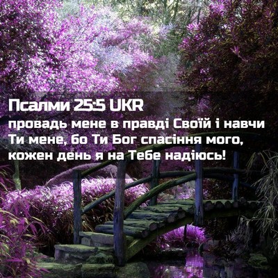 Picture 02 - Псалми 25:5 UKR - провадь мене в правді - Bible Verse Picture