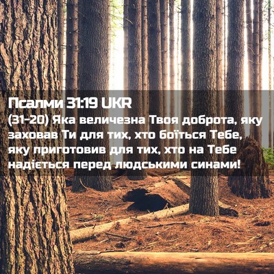 Picture 02 - Псалми 31:19 UKR - (31-20) Яка величезна Твоя - Bible Verse Picture