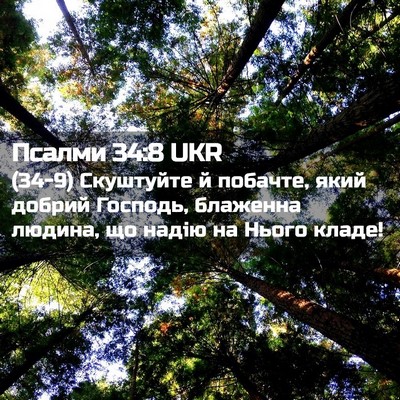 Picture 02 - Псалми 34:8 UKR - (34-9) Скуштуйте й побачте, - Bible Verse Picture
