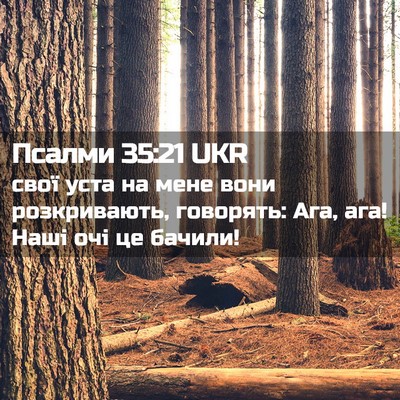 Picture 02 - Псалми 35:21 UKR - свої уста на мене вони - Bible Verse Picture