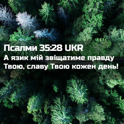 Picture 02 - Псалми 35:28 UKR - А язик мій звіщатиме - Bible Verse Picture