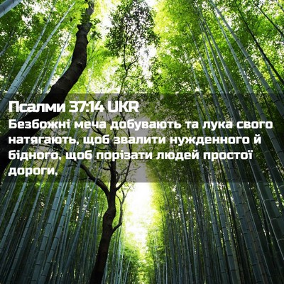 Picture 02 - Псалми 37:14 UKR - Безбожні меча добувають та - Bible Verse Picture
