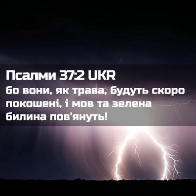 Picture 02 - Псалми 37:2 UKR - бо вони, як трава, будуть - Bible Verse Picture