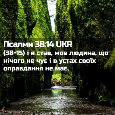 Picture 02 - Псалми 38:14 UKR - (38-15) і я став, мов людина, що - Bible Verse Picture