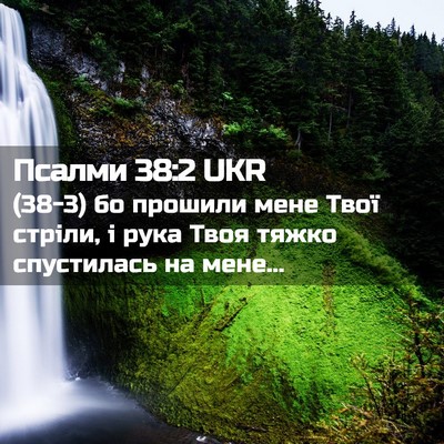 Picture 02 - Псалми 38:2 UKR - (38-3) бо прошили мене Твої - Bible Verse Picture