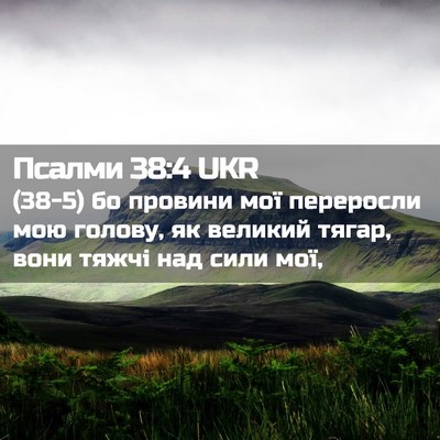 Picture 02 - Псалми 38:4 UKR - (38-5) бо провини мої - Bible Verse Picture