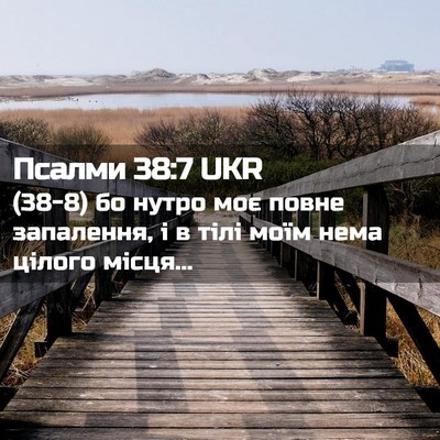 Picture 02 - Псалми 38:7 UKR - (38-8) бо нутро моє повне - Bible Verse Picture