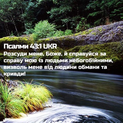 Picture 02 - Псалми 43:1 UKR - Розсуди мене, Боже, й - Bible Verse Picture