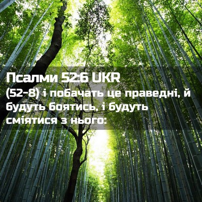 Picture 02 - Псалми 52:6 UKR - (52-8) і побачать це праведні, - Bible Verse Picture