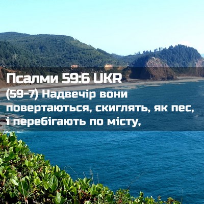 Picture 02 - Псалми 59:6 UKR - (59-7) Надвечір вони - Bible Verse Picture