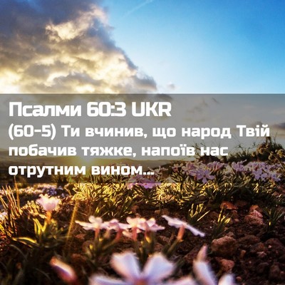 Picture 02 - Псалми 60:3 UKR - (60-5) Ти вчинив, що народ - Bible Verse Picture