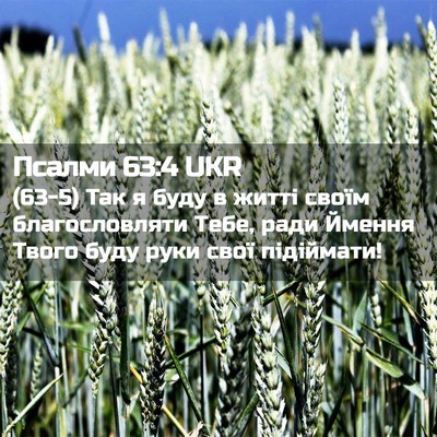 Picture 02 - Псалми 63:4 UKR - (63-5) Так я буду в житті - Bible Verse Picture