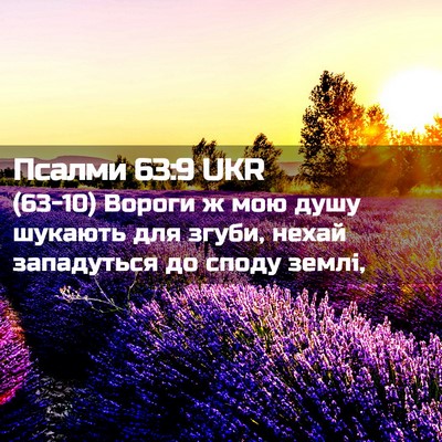 Picture 02 - Псалми 63:9 UKR - (63-10) Вороги ж мою душу - Bible Verse Picture