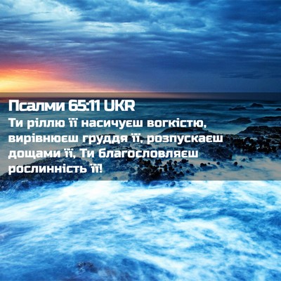 Picture 02 - Псалми 65:11 UKR - Ти ріллю її насичуєш - Bible Verse Picture