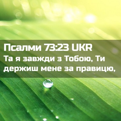 Picture 02 - Псалми 73:23 UKR - Та я завжди з Тобою, Ти - Bible Verse Picture